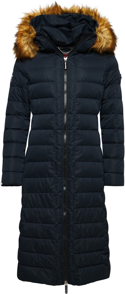 Superdry Lange Arctic pufferjas Dames Gewatteerde jassen Blauw