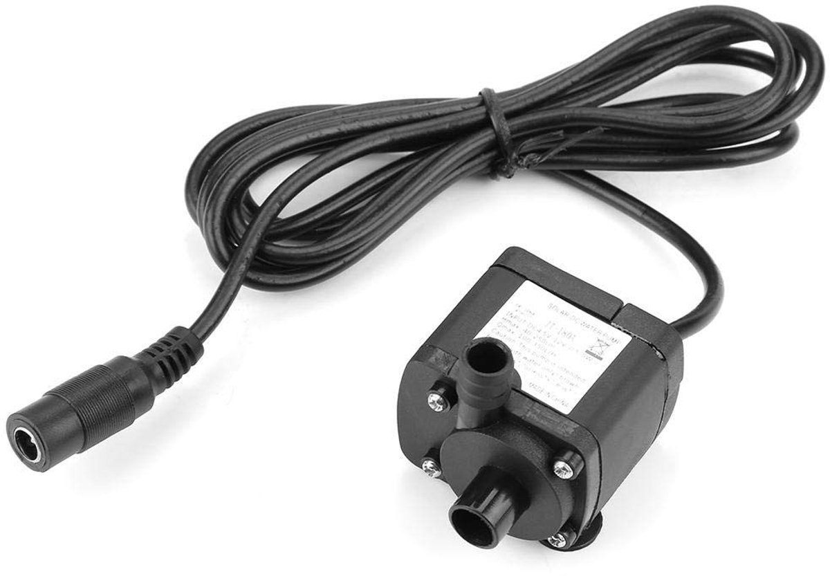 Allecto - Mini DC 12V Waterpomp - Brushless Submersible Pomp - Zwart - Energiezuinig - 350L/H - Geschikt voor Aquarium en Waterkoeling