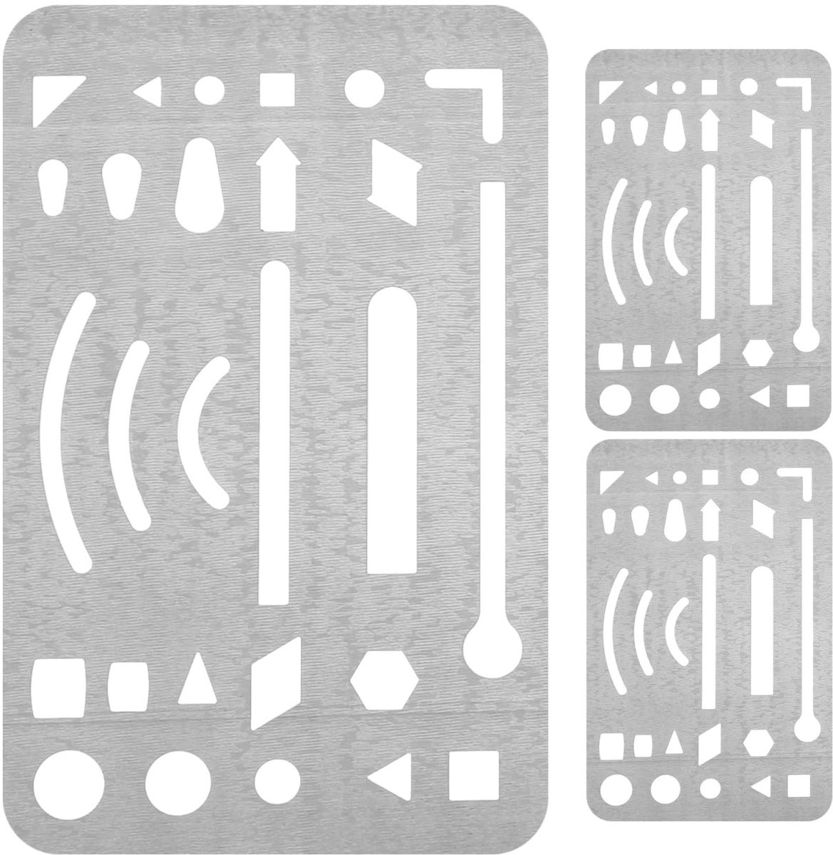 aladdien - Roestvrijstalen Gumschild - Nauwkeurig Gummen - Dun en efficiënt - 3 stuks - Wisser voor tekenen - Voor kunstenaars - Rond