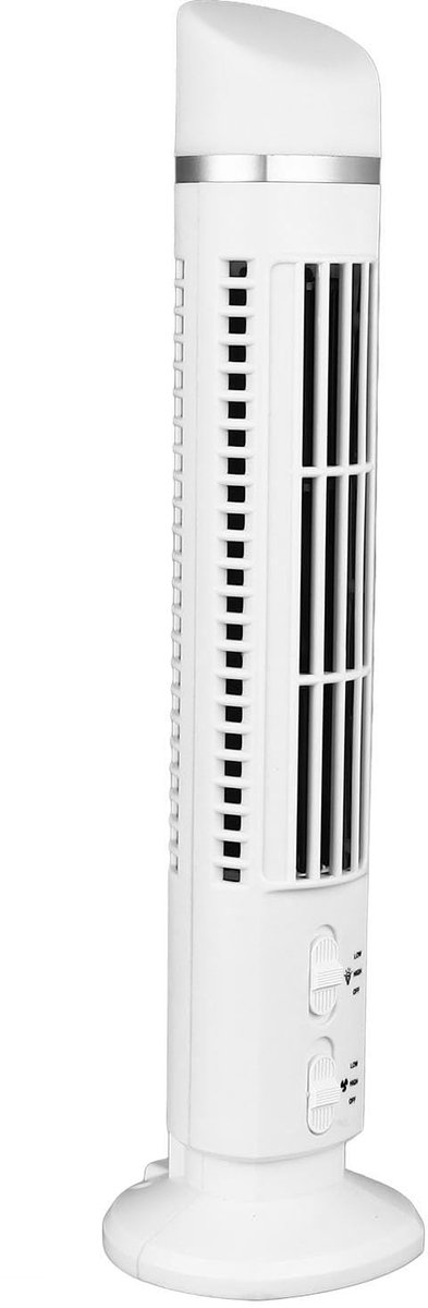 Dailygoody - Bladeless Torenventilator - Stille USB Ventilator - Draagbaar voor Thuis en Kantoor - Wit - Energiezuinig - 90 Graden Oscillatie - Geschi