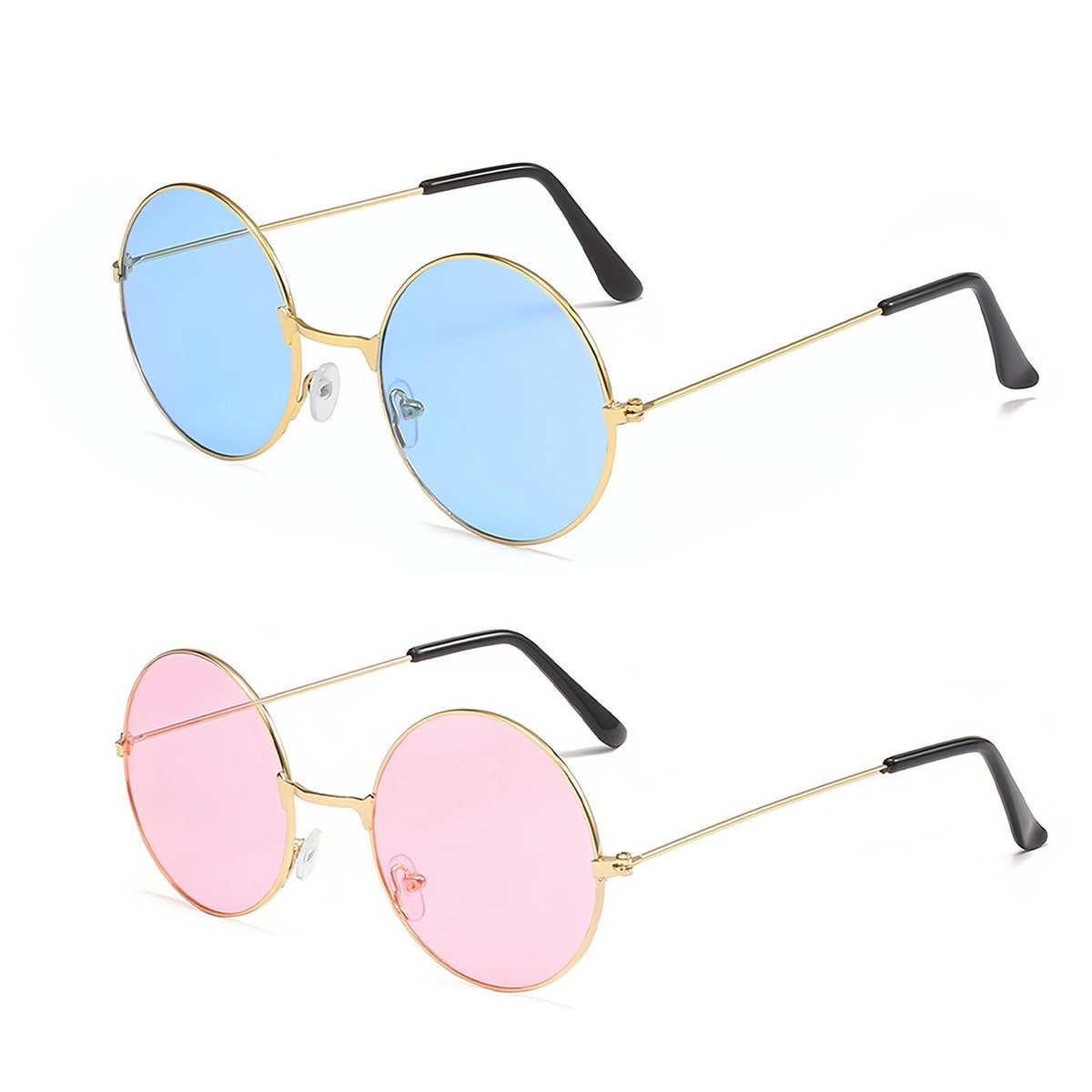 Store_9 - Zonnebril - Retro Zonnebrillen - Voor Kinderen en Volwassenen - Ronde Zonnebril - UV-bescherming - Modeaccessoire - Geschikt voor alle le...