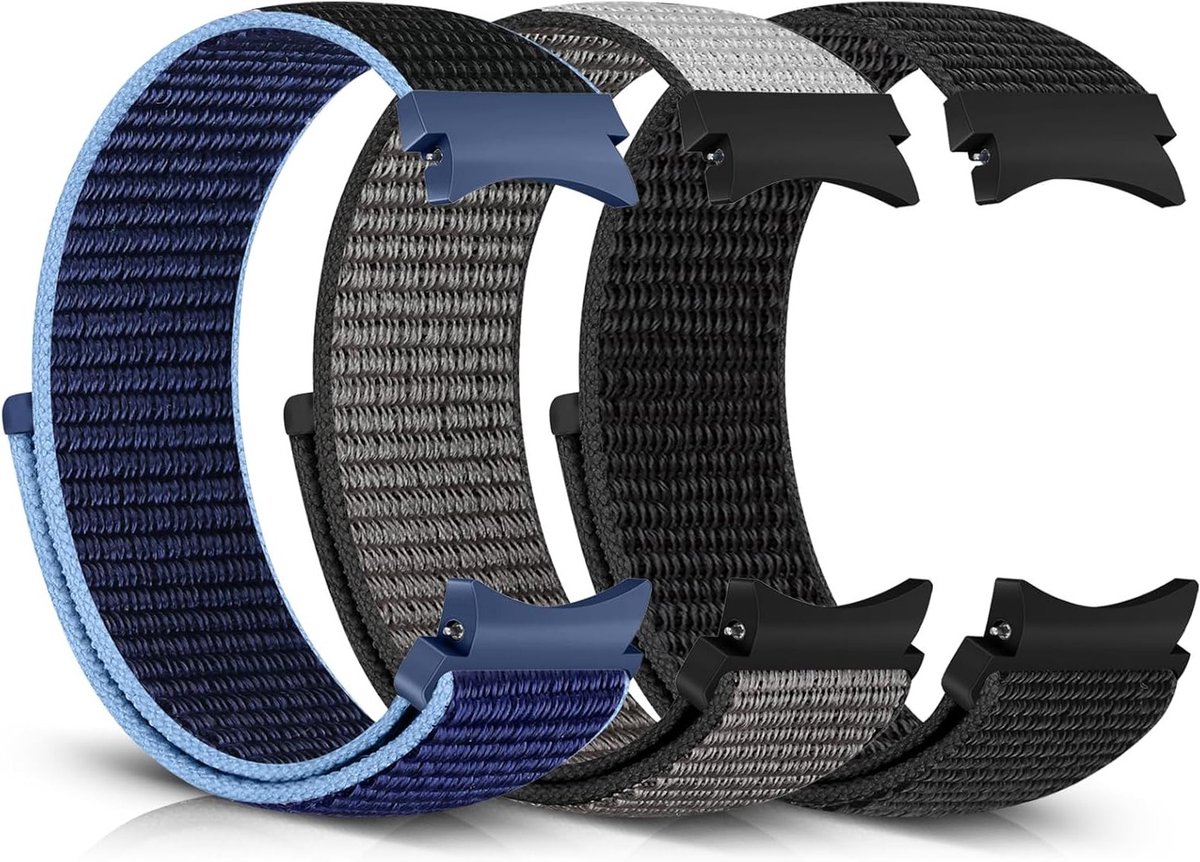 Nylon Horlogeband Geschikt voor Samsung Galaxy Watch 6/5/4 en Classic Modellen voor Dames en Heren, Comfortabele en Duurzame Band met Verstelbare Lengte