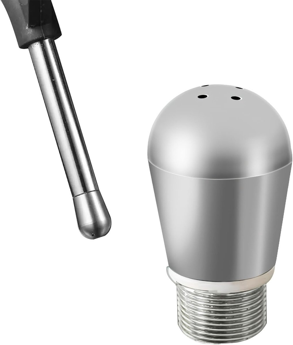 4 Holes 8.2mm Stoommondstuk voor Koffiemaker, Universele RVS Vervangingsnozzle, Accessoires voor Barista en Espresso Machines