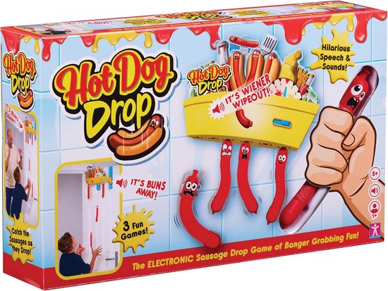 Hot Dog Drop Spel - Vang de vallende worstjes - Leuk familie actiespel