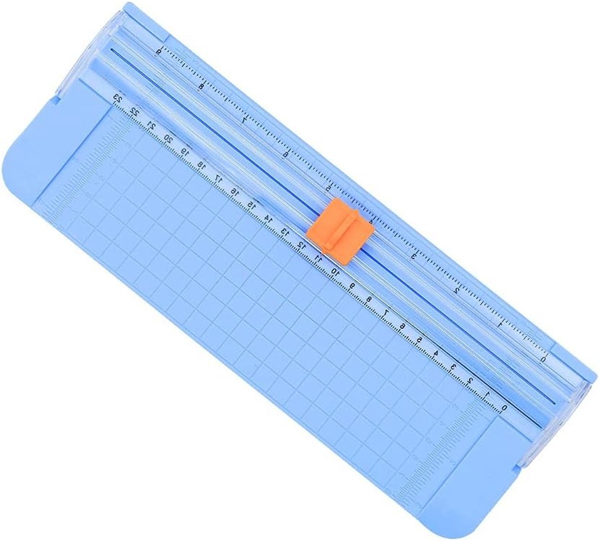 Mini Portable A4 Papier Snijder met Veiligheidsbescherming en Zijliniaal voor Foto's en Labels - Ideaal voor Scrapbooking en Creatieve Projecten