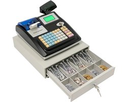 LUMÈ STORE Kassasysteem – Elektronische Kassa – POS Systeem – Kassa met Geldlade – Dubbel Display – 48 Toetsen – 10000 PLU – Zwart