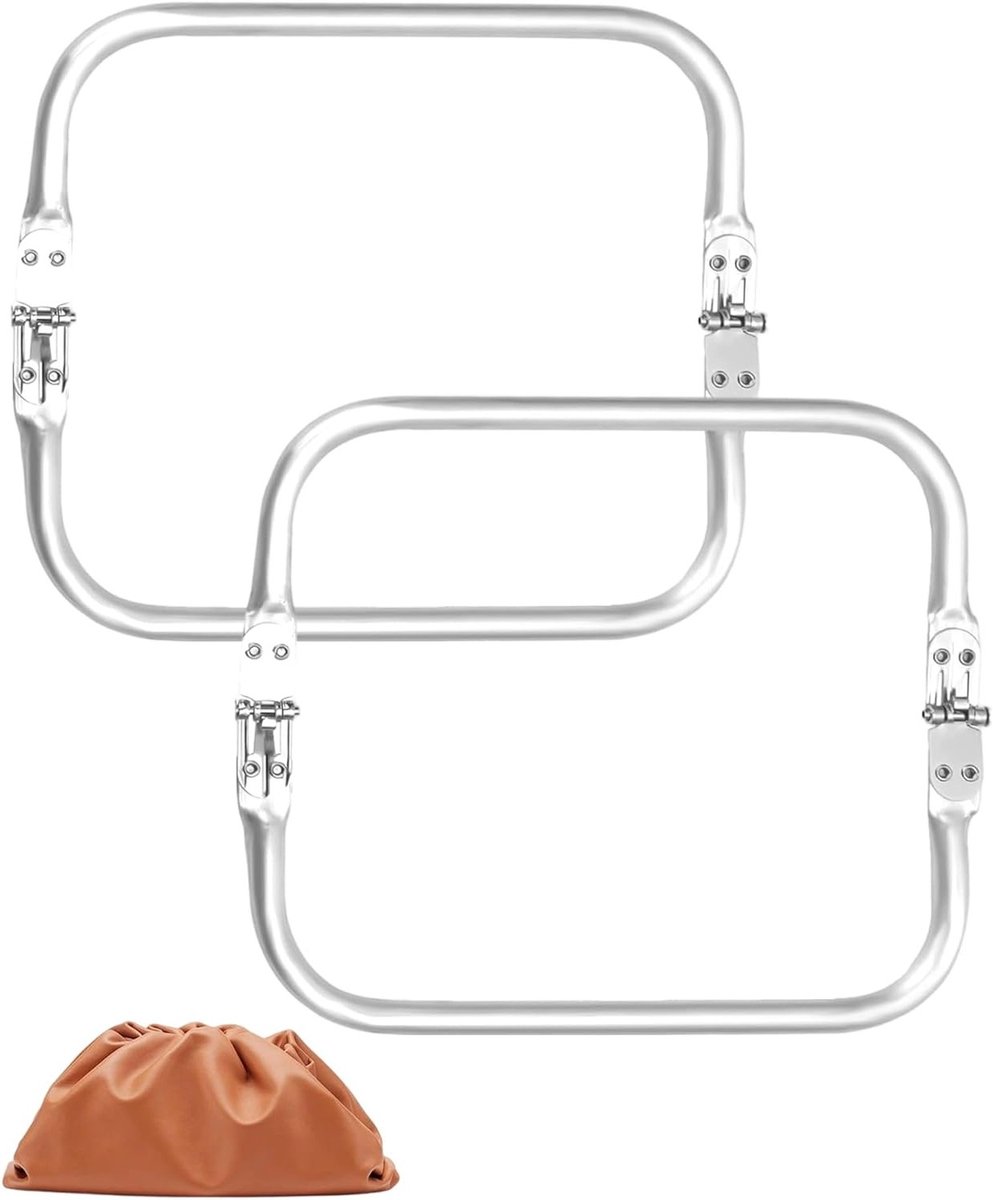 U-vormige zaksluiting, 2 stuks, 9,5 x 25 x 2 cm, aluminium binnenhandgreep, ideaal voor handtassen en kussens, duurzame handgrepen, buisvormig ontwerp