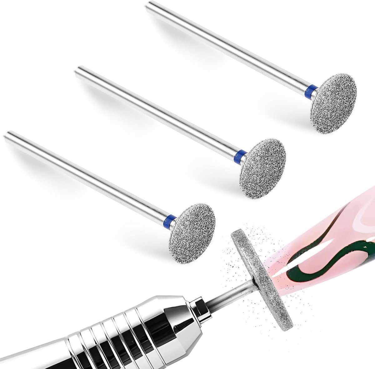 3 Stuks Disc Nagelbits voor Nageldrill, Elektrische Voetvijl, Pedicure Gereedschap voor Voeten, Voetverwijder Tool, Professioneel en Efficiënt