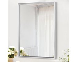AAZZKANG Spiegel muur decor metalen ingelijste spiegel moderne wandspiegel voor slaapkamer badkamer woonkamer rechthoekige make-upspiegel 50 x 40 cm