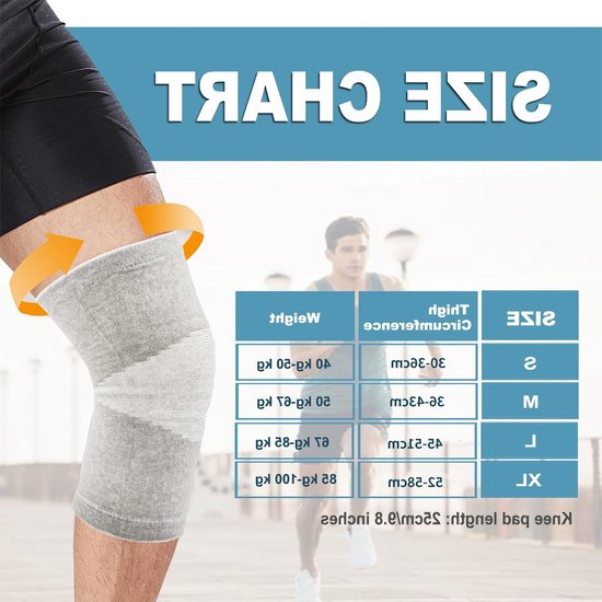 Kniebandage voor Sport en Activiteiten, Elastische Kniebrace voor Gewrichtspijn en Verstuikingen, Geschikt voor Mannen en Vrouwen (XL) — afbeelding 5