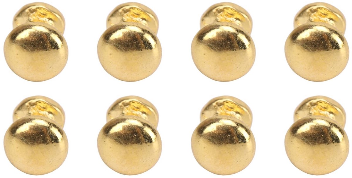 ONF3 - Miniatuur Deurknoppen - Gouden Metaal Handgrepen - 1:12 Schaal - Poppenhuizen - Decoratie - Voorzien van 8 Stuks - Geschikt voor Speelgoe...