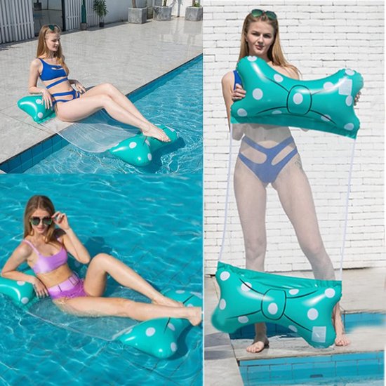 4-in-1 Waterhangmat voor Zwembad - Opblaasbare Luchtmatras en Ligstoel voor Volwassenen — afbeelding 3