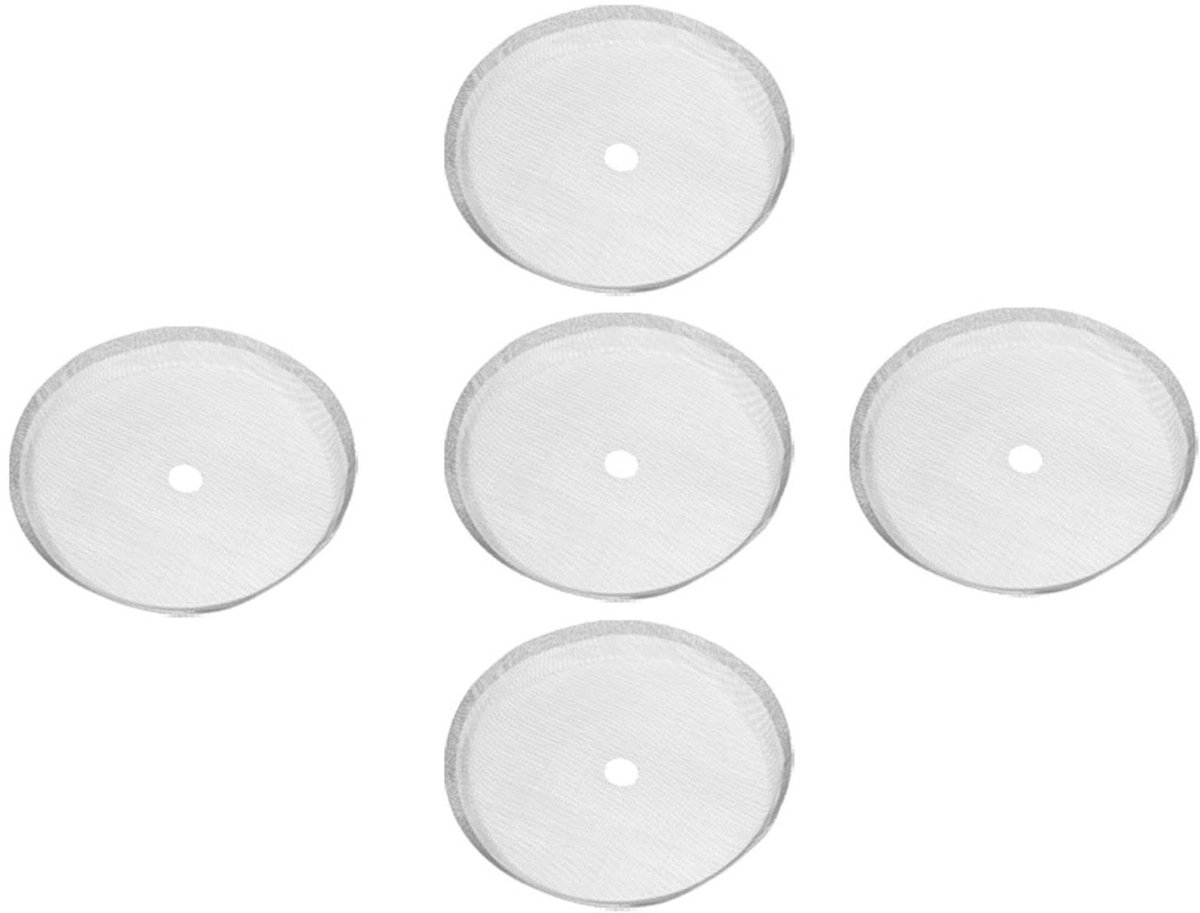 Dailygoods- Koffiezetapparaat Filter - 5 Stuks Roestvrij Stalen Filter - Franse Pers Filter - Eenvoudig te Wassen - Diameter 6,5 cm - Lichtgewicht 8 g