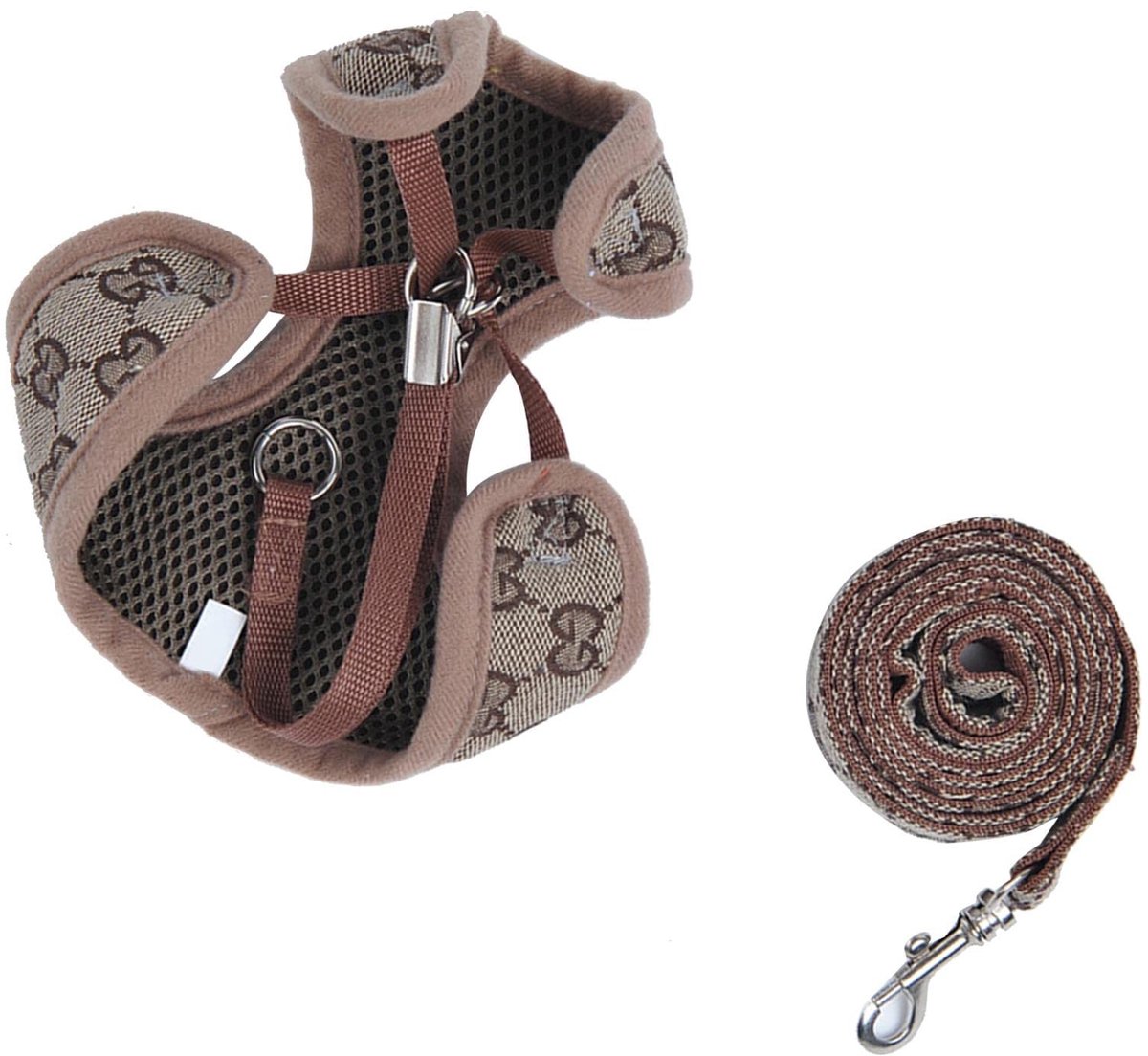 Dailygoods- Hondenharnas Ademend - Verstelbaar - Ontsnappingsbestendig - Comfortabel - Polyester - Geschikt voor Wandelen - Hondentuig