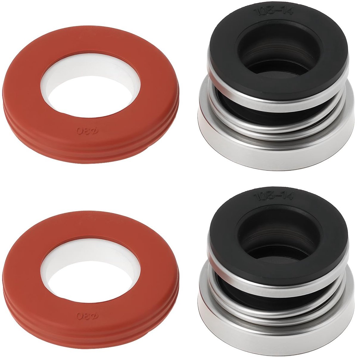 Dailygoods- Rubber Afdichting 14mm - Waterpomp Afdichting - Mechanische Afdichting - Oliebestendig - Slijtvast - Hoge Temperatuur Bestendig - Afdichtring