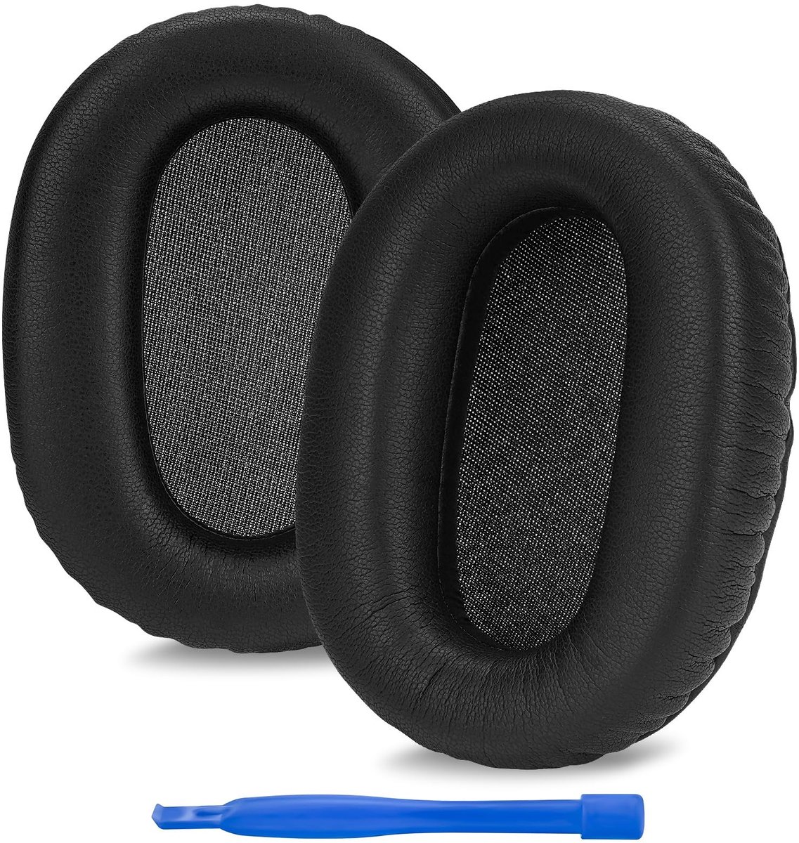 Dailygoods - Vervangende oorkussens - Hoofdtelefoon oorkussens - Eiwit leer - Zwart - Oorhoezen - Compatibel met WH-XB900N - Geschikt voor hoofdt...
