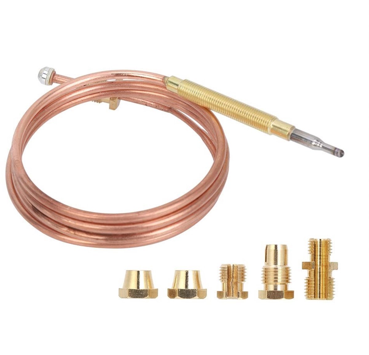 Dailygoods- Thermokoppel Universele Vervanging - Temperatuursensor - 900mm Lengte - M6X0.75 Hoofdmaat - M8X1 Einde Verbinding - Snelle Reactiesnelheid