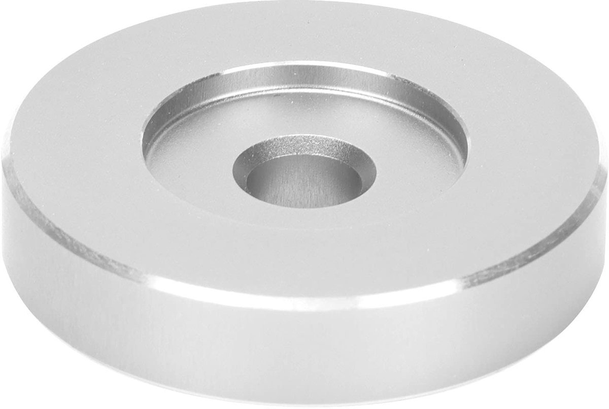 Dailygoods - 45 Platenspeler Adapter - Aluminium Draaitafel Dome Adapter - Zwart - Conversie Klem - Voor Grote Gaten - Geschikt voor Draaitafels -...