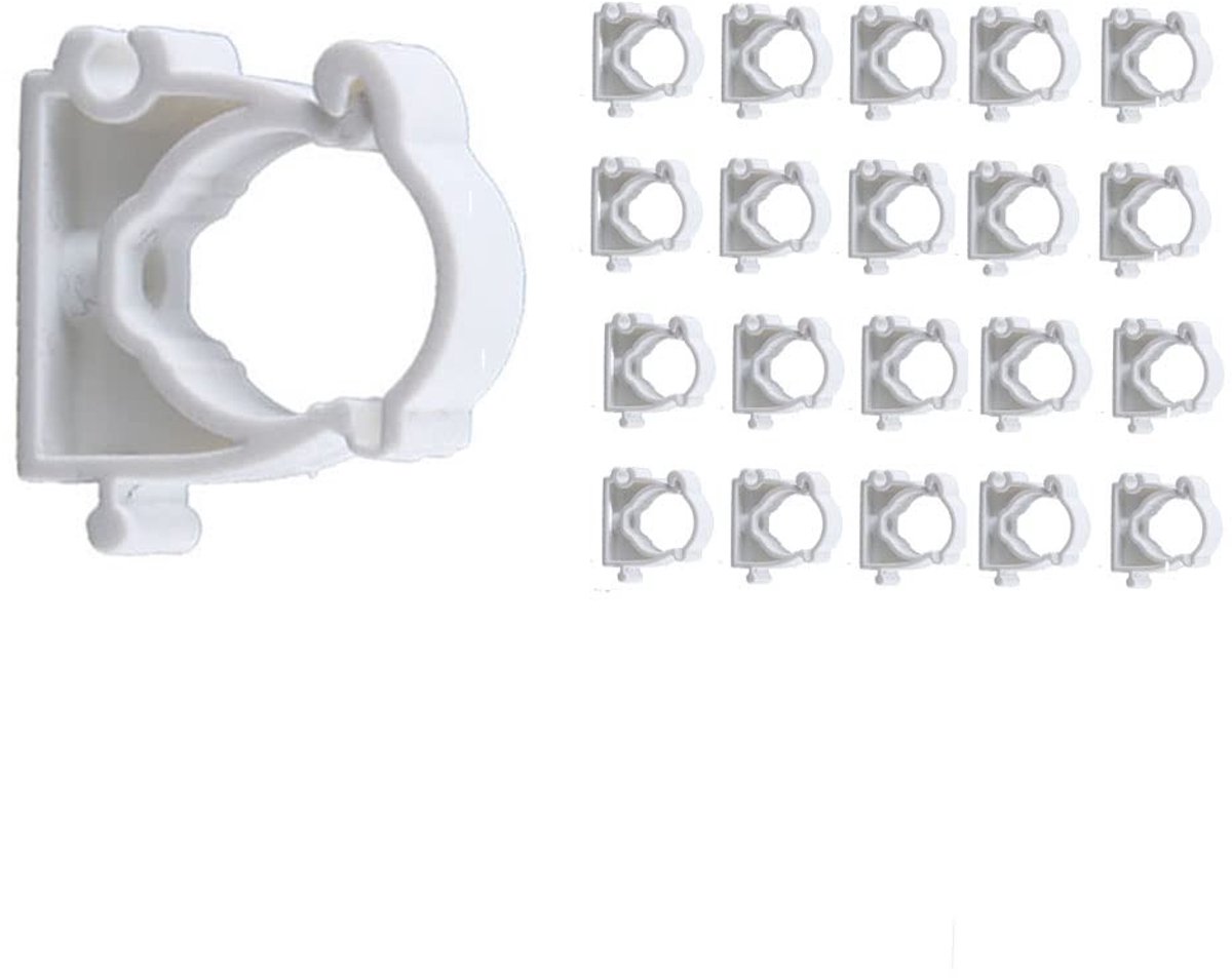 Dailygoods- Pijpklemmen 20 stuks - 32 mm - PVC - Slijtvast - Eenvoudig te installeren - Ruimtebesparend - Temperatuurbestendig - Buisklem