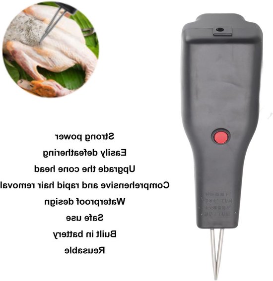 Handheld Pluimvee Plukmachine voor Eenden, Ganzen en Kippen - Elektrische Verwijdering van Veertjes, Ideaal voor Boerderijen en Tuinieren — afbeelding 5