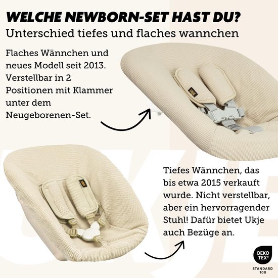 Ukje Protective Cover Compatible with Stokke Newborn with Seat Belt Pads, Children's Chair Accessories, Fabric Cover for Babies and Toddlers, Handmade in Europe — afbeelding 3