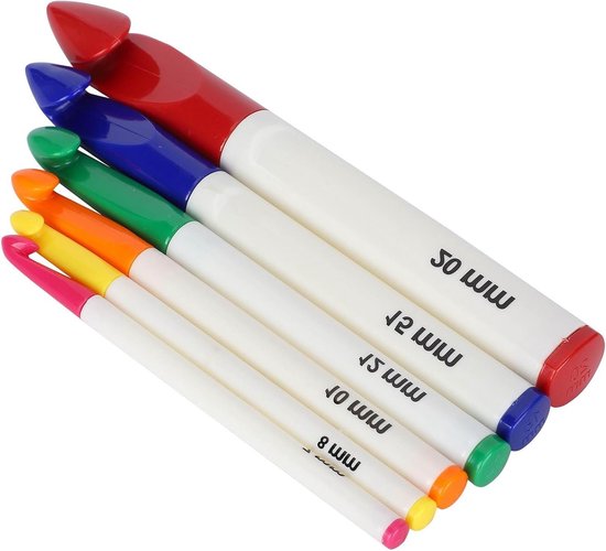Haaknaalden Set voor Beginners - 6 Verschillende Maten (7.0mm - 20mm) van Hoogwaardige Materialen, Sterk en Duurzaam, Ideaal voor Haken en Creatieve Projecten — afbeelding 4