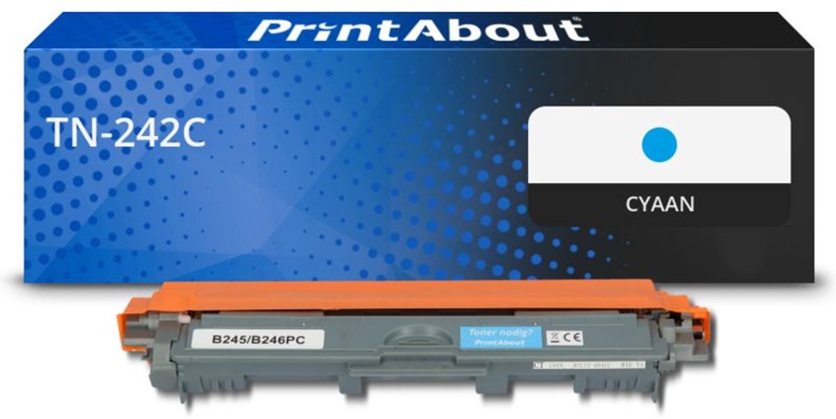 PrintAbout Huismerk Brother TN-242C Toner Cyaan