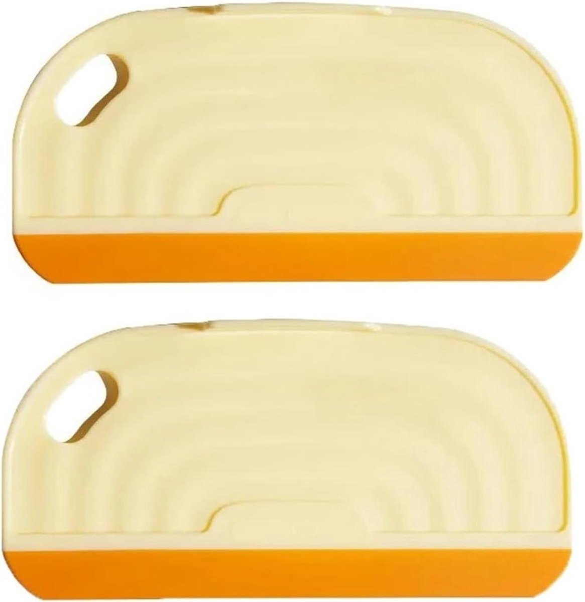 Glas Wisser Set - Raam Schraper - Streeploos Reinigen - Ergonomische Handgreep - 2 Stuks - Beige