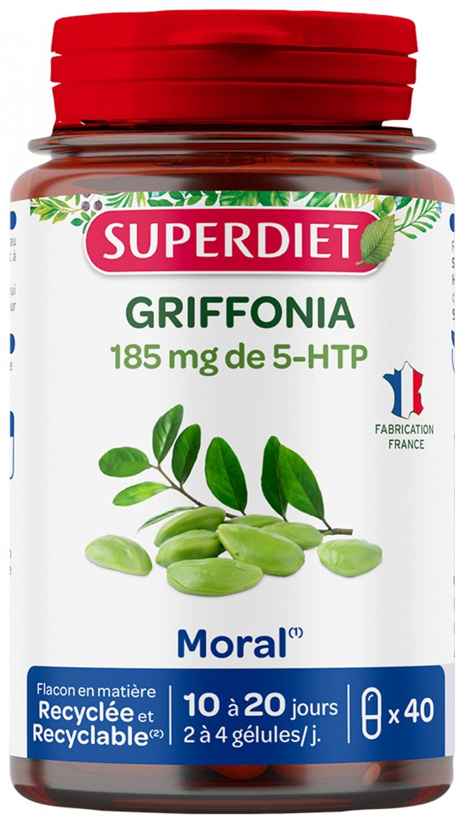 Superdiet Griffonia 185 mg 5-HTP 40 capsules