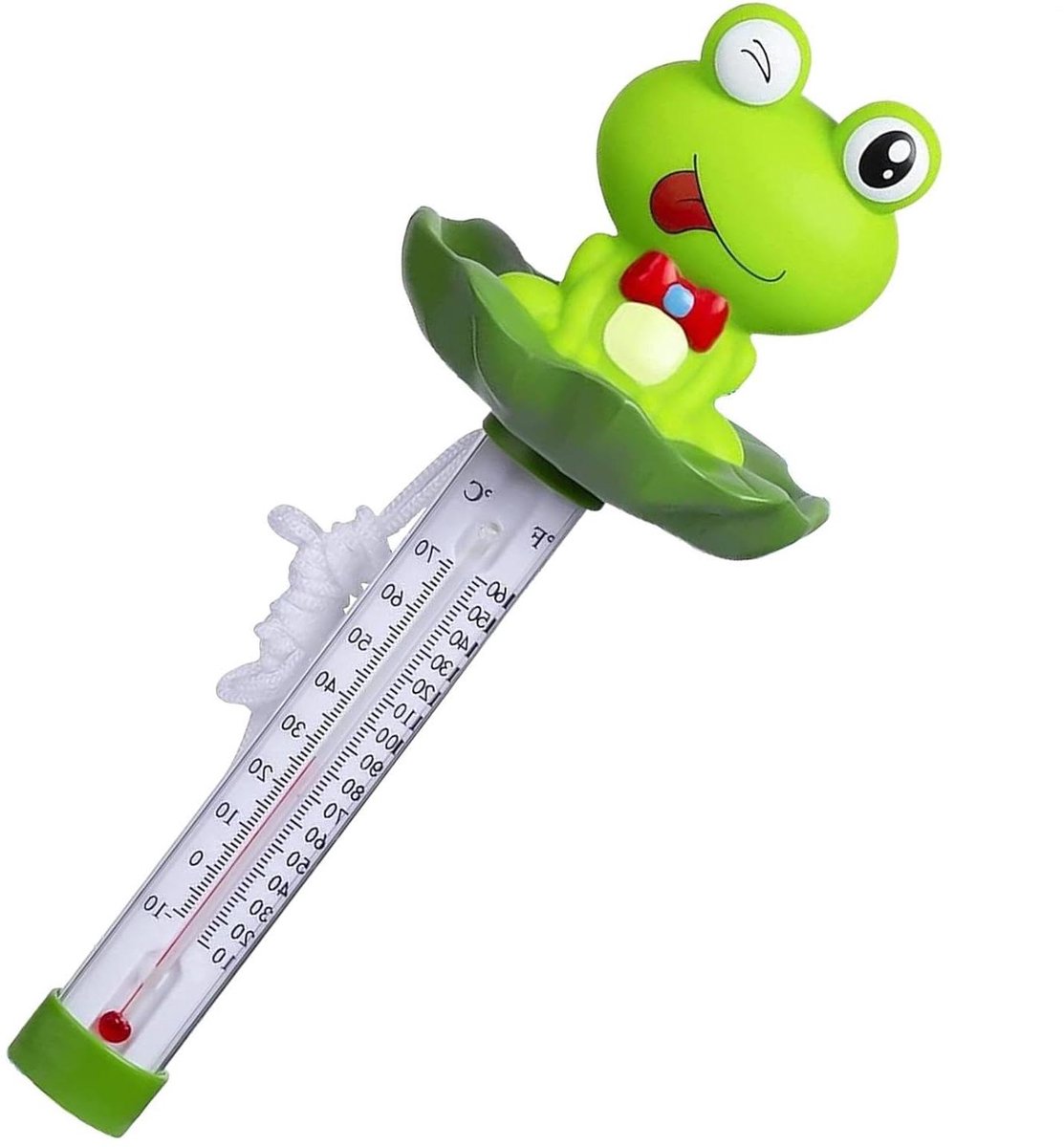 Zwembad thermometer - Water temperatuurmeter - Zwembad onderhoud - Drijvend dier ontwerp - 25.2 cm lengte - Groen