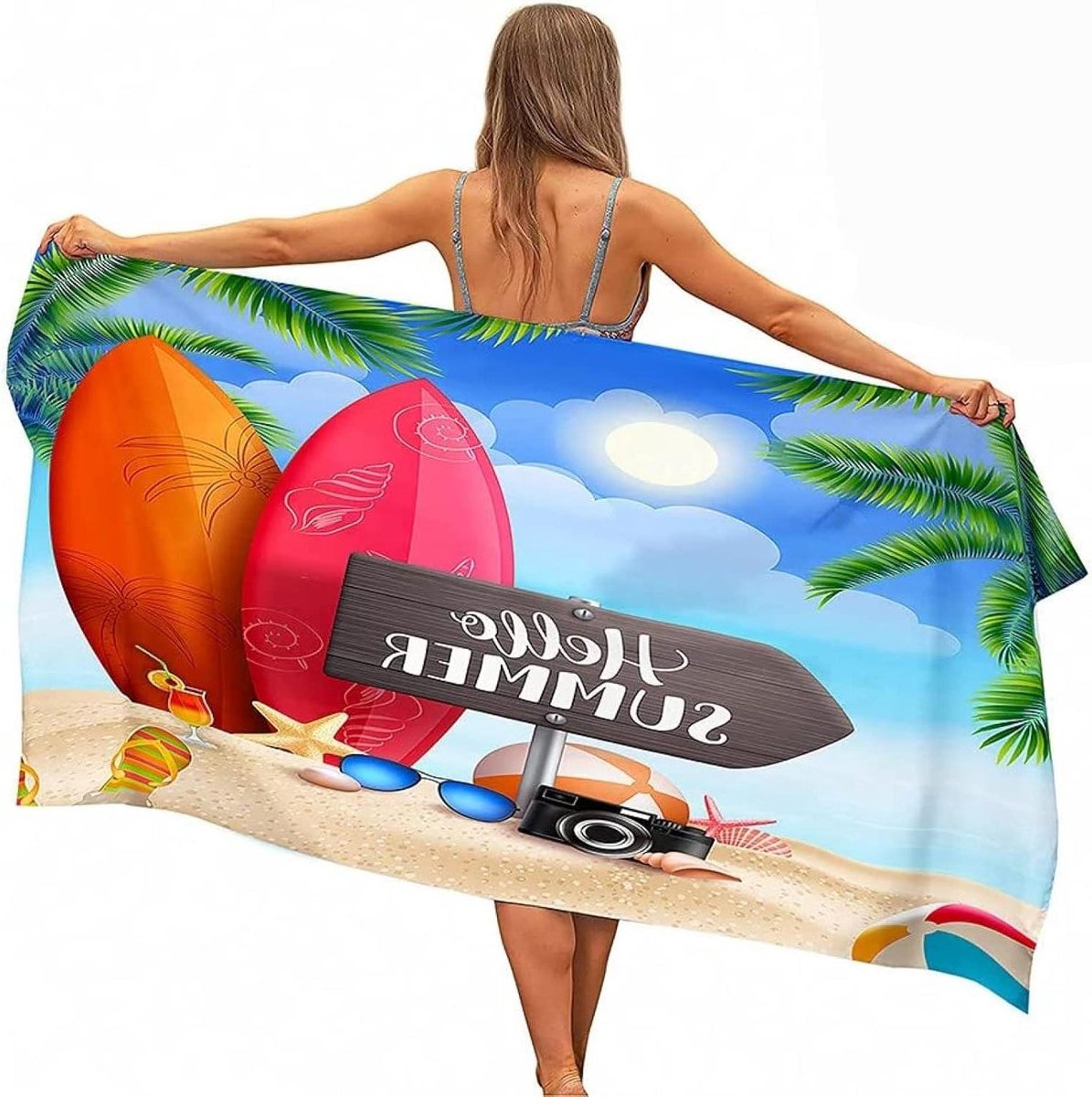 Strandhanddoek Microvezel - Grote Badhanddoek - Strand en Zwembad - Sneldrogend Zandvrij -