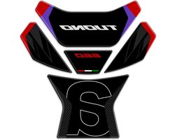 Tank Pad Sticker - Motorfiets Bescherming - Motor Beschermen - 3D Hars Effect - 21 x 20.8 cm - Fabrieksstijl