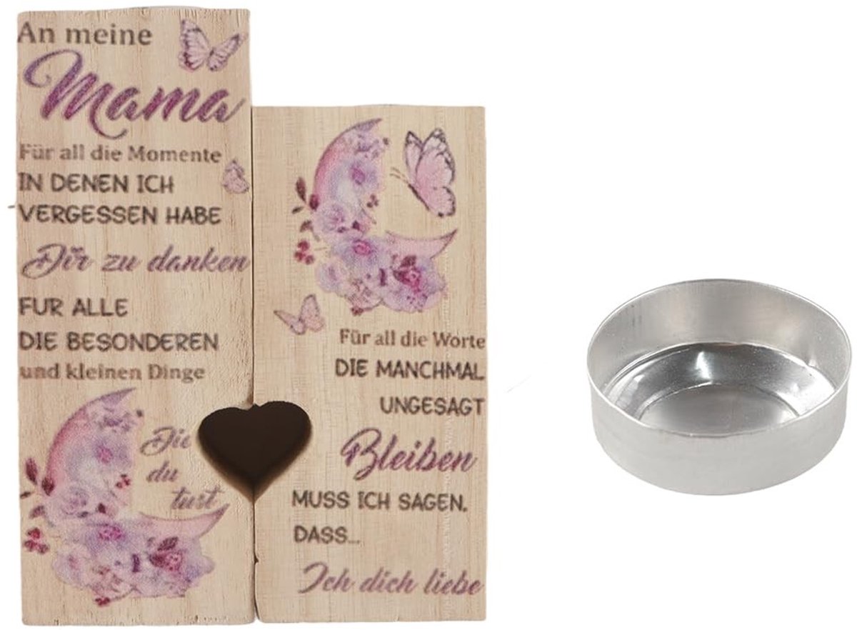 MTTproducts- Kaarsenhouder Duurzaam - Vlinder/Maanontwerp - Perfecte Cadeaus - Interieurdecoratie - Serene Sfeer - Tijdloos Symbool van Liefde - Kaarsenstandaard