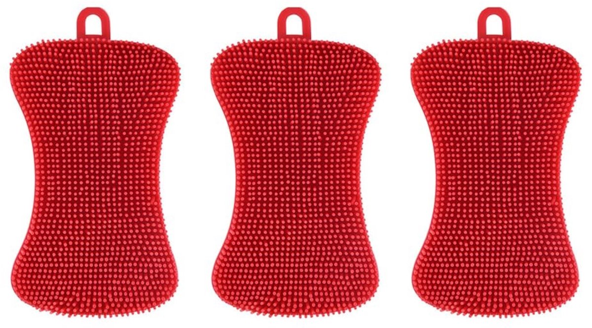 Cosensi- Afwasspons Heavy-Duty - Herbruikbaar - Niet-Kras Keukenspons - Dubbelzijdig - PE-Materiaal - Flexibel en Veerkrachtig