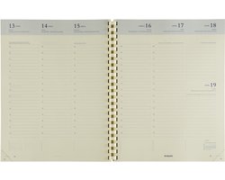 Brepols bureau agendavulling 2027 - CONCORDE (0.240) - VULLING - Bureau agenda - 1 week op 2 pagina's - Weekoverzicht - Gespiraleerd - Navulling - 21 x 27 cm