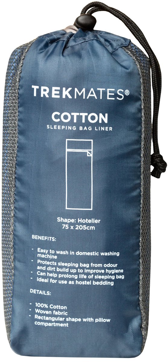 Trekmates - Katoenen Zachte Ademend Slaapzak Liner voor Comfortabel Slapen — afbeelding 2