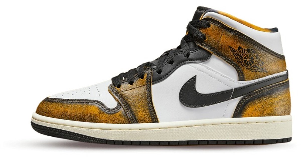 Jordan Nike Air jordan mid SE Sneakers Heren /Taxi- -Sail Zwart