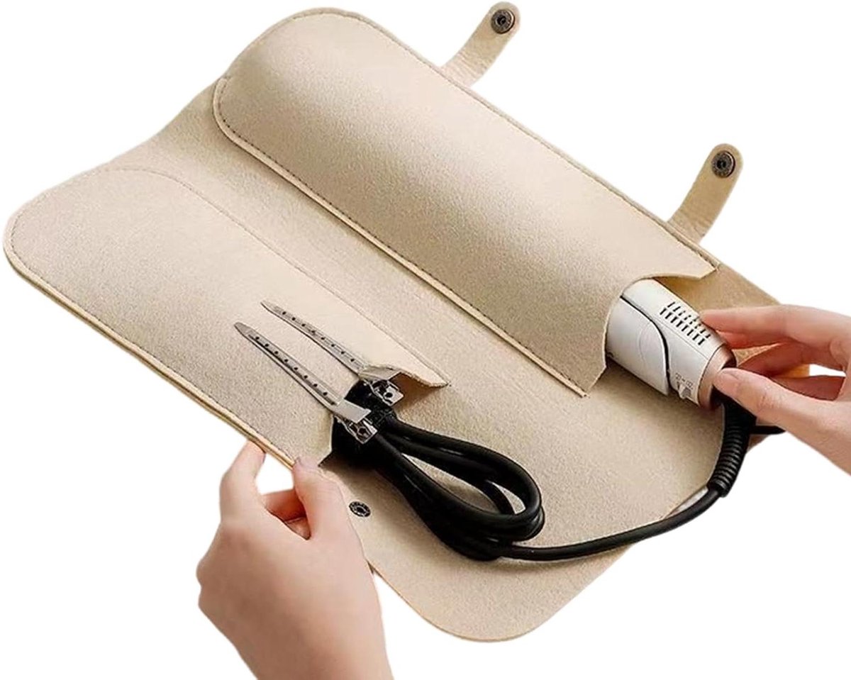 Krultang Tas - Styling Accessoire - Veilig Opbergen - Warmte Isolerend - 338 x 244 cm - Grijs