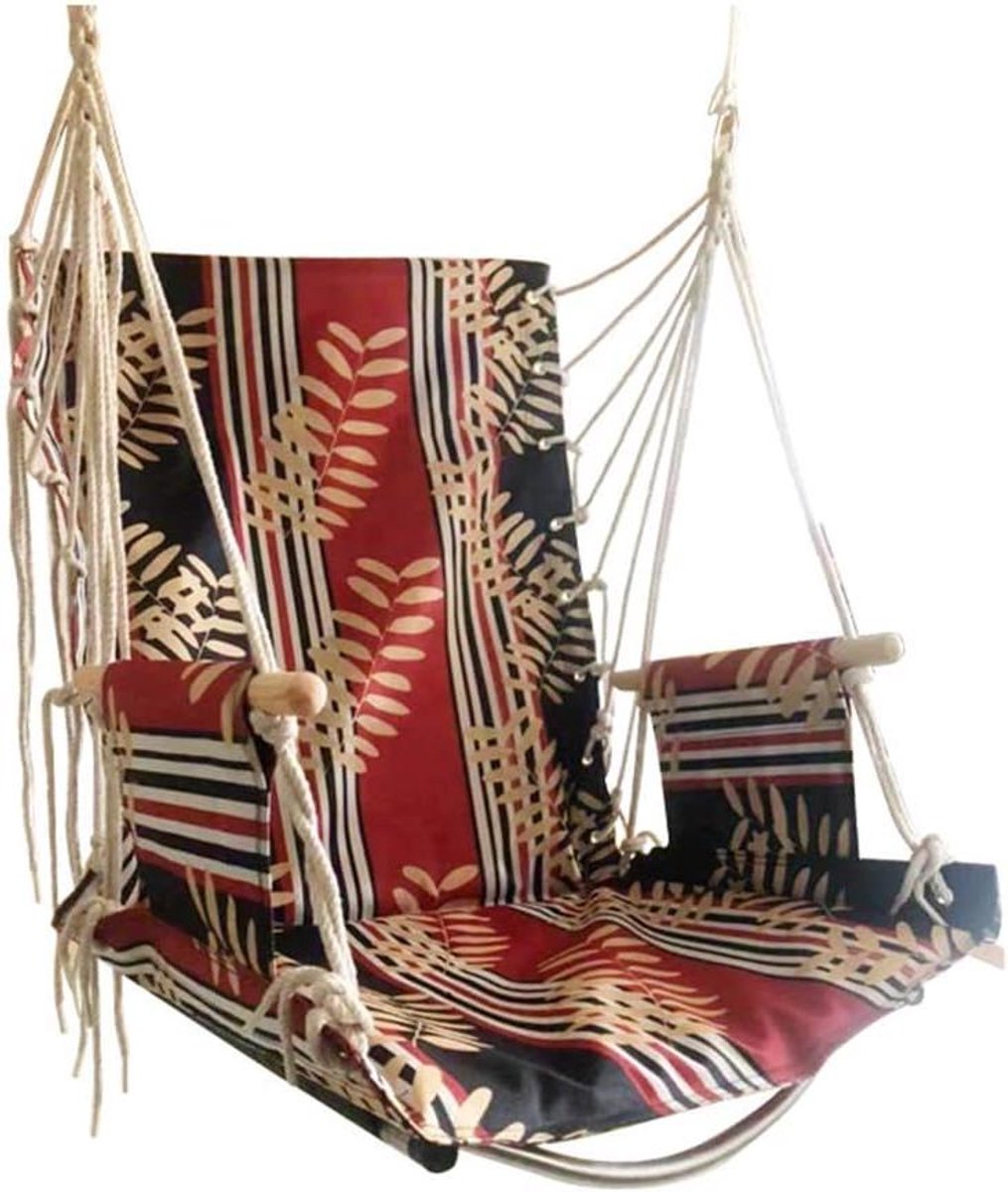 Swing hangstoel, Gebreid door katoenen touw hangmat schommelstoel voor binnen/buiten, Patio, Deck, tuin, tuin, bar, slaapzaal