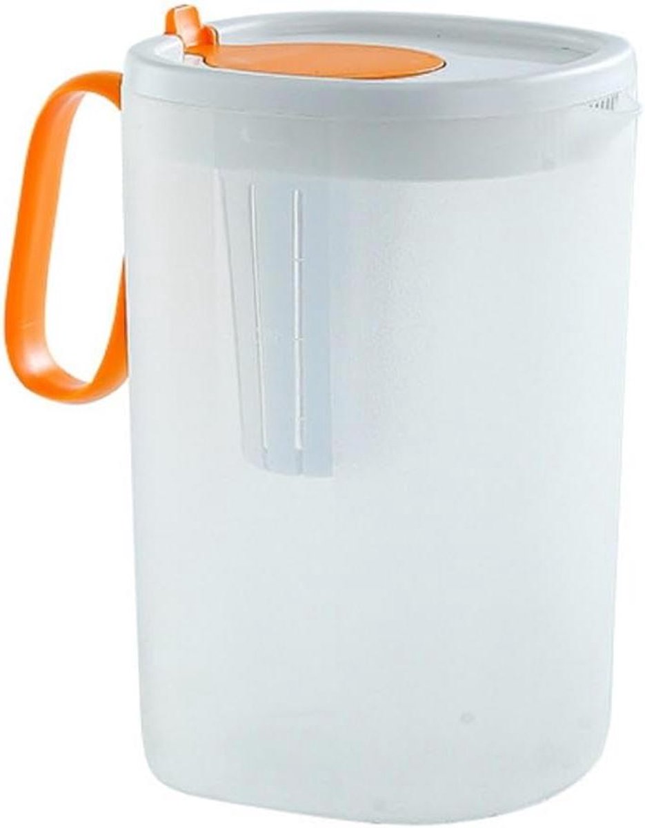 Plastic Water Jug - Drankdispenser Koelkast - Dranken Serveren - Met Geïntegreerd Ventiel - 2.2L - Rood
