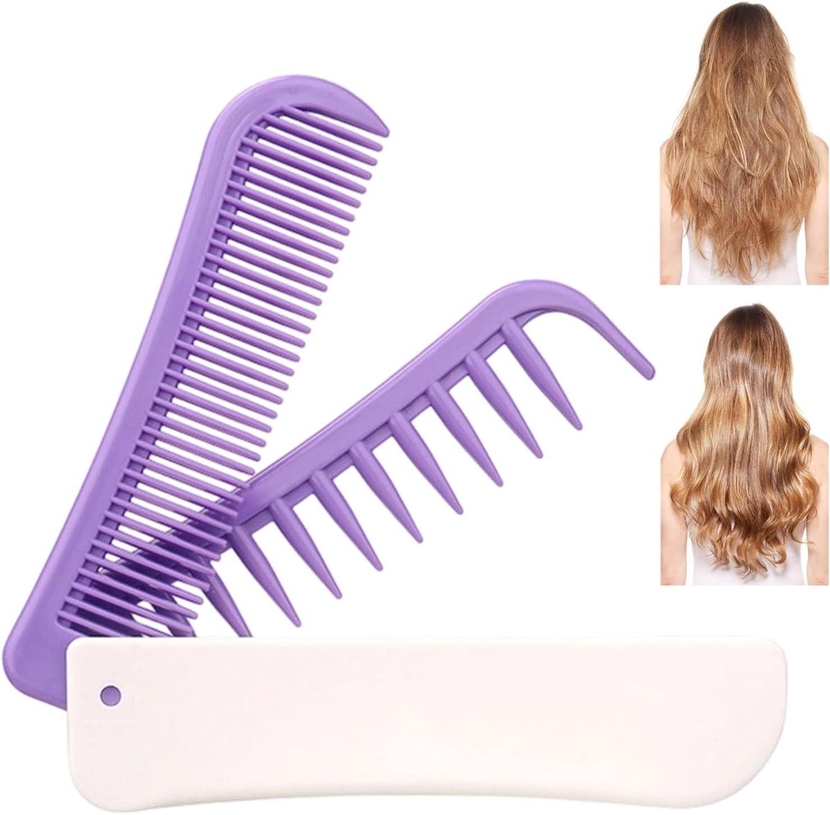 Opvouwbare Haar Kam - Reis Kam Styling Kam - Haar Stylen Onderweg - Dubbele Tand Dichtheid - 10.5 cm Opgevouwen