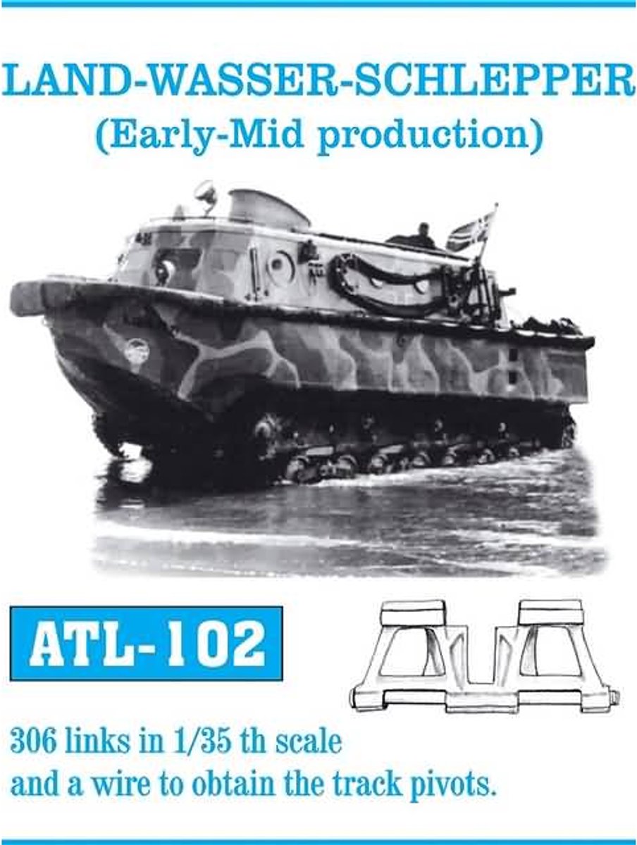 Friul ATL-102 - Land – Wasser – Schlepper (Early Mid Production) - Metalen Rupsbanden 1:35 - Volledig Zelf Te Monteren