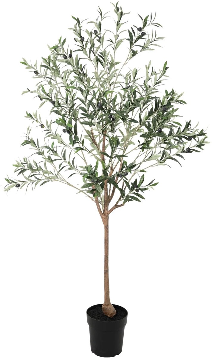 Trendyplants - Kunst Olijfboom - Olijfboom - Kunstplant - Hoogte 169cm - Potmaat Ø21cm