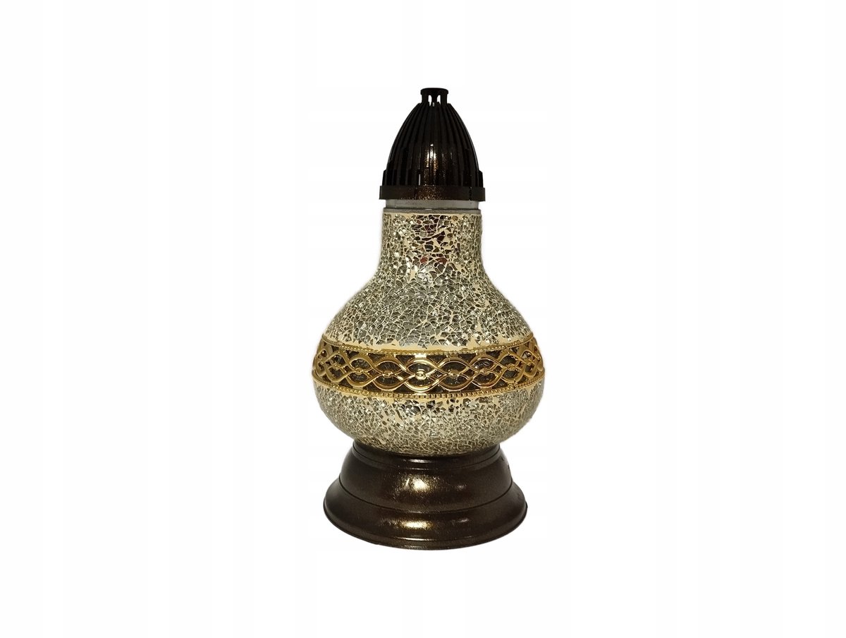 Gouden Mozaïek Lantaarnpot 31cm - Gedecoreerde Bol