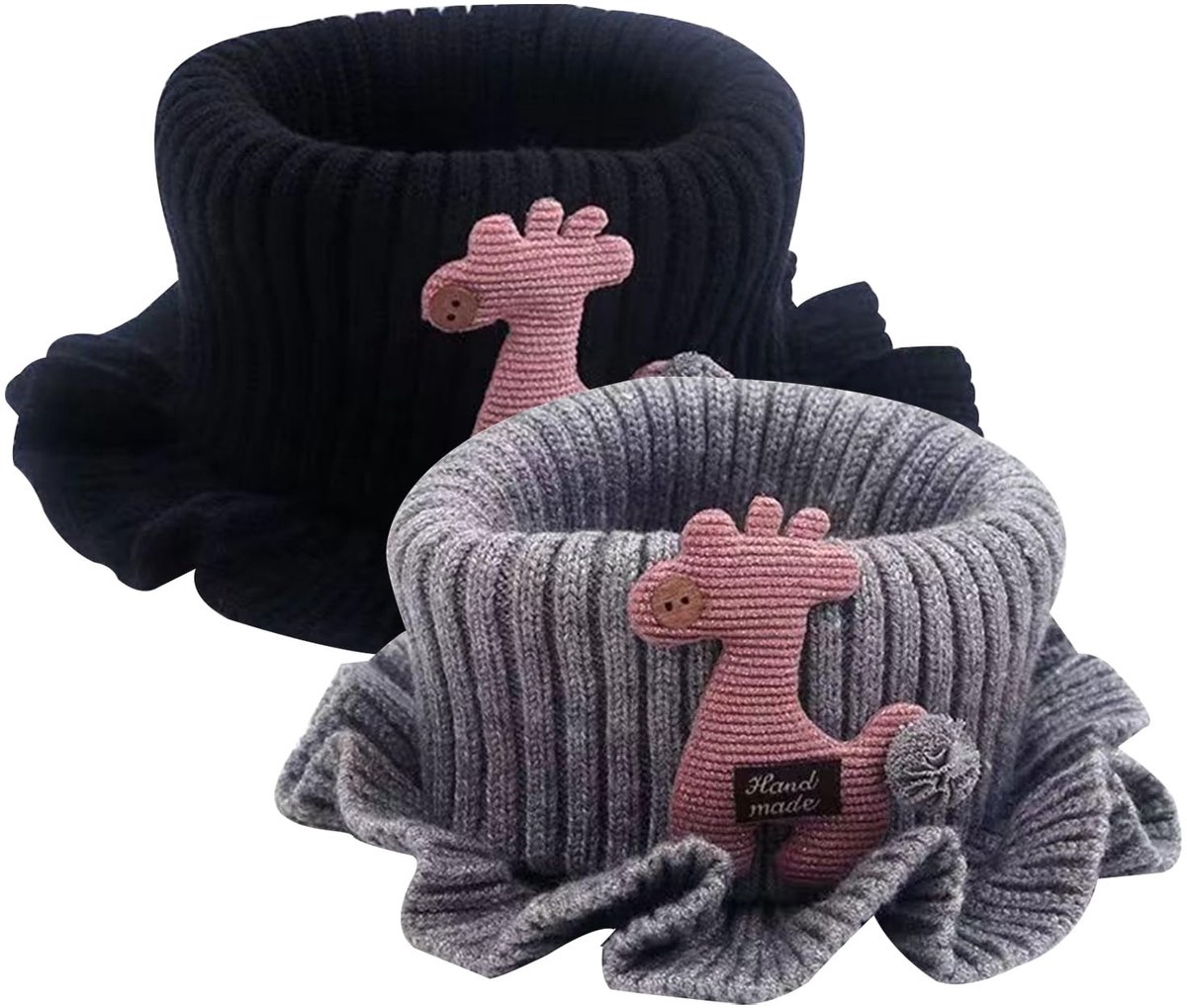 Dailygoods- Loopsjaal Kinderen - 2 Stuks - Colsjaal - Multifunctionele Doek - Winddicht - Warm - Comfortabele Stof - Sjaal