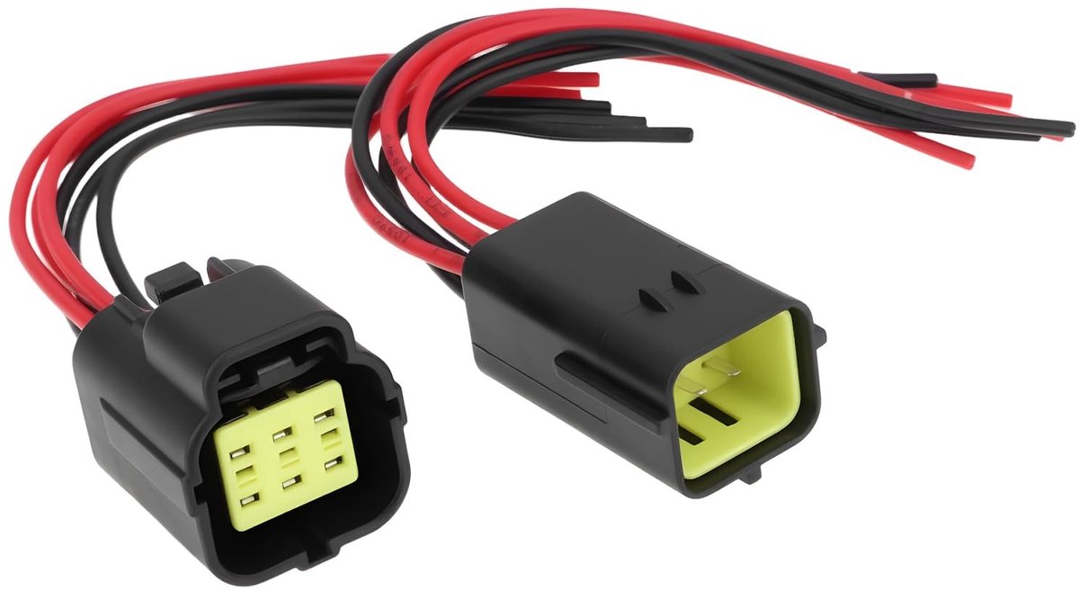 Dailygoods - 2 Stks 6Pin Connector Reparatieset Compatibel met Diverse Voertuigen