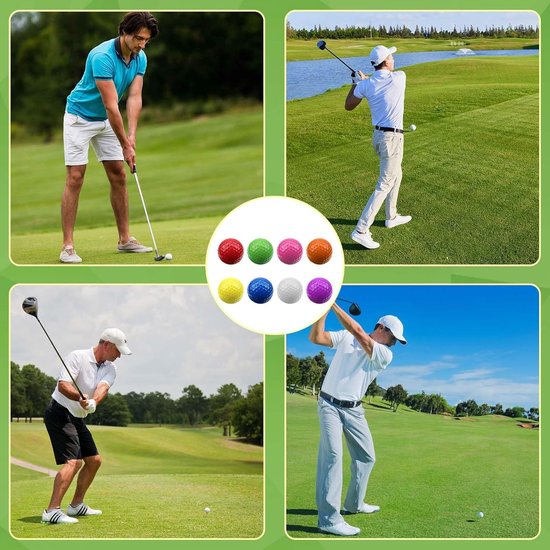 Golf Ballen Set - Oefen Ballen - Golf Training - Duurzaam & Elastisch - 8 Stuks - Multicolor van GOLF — afbeelding 3