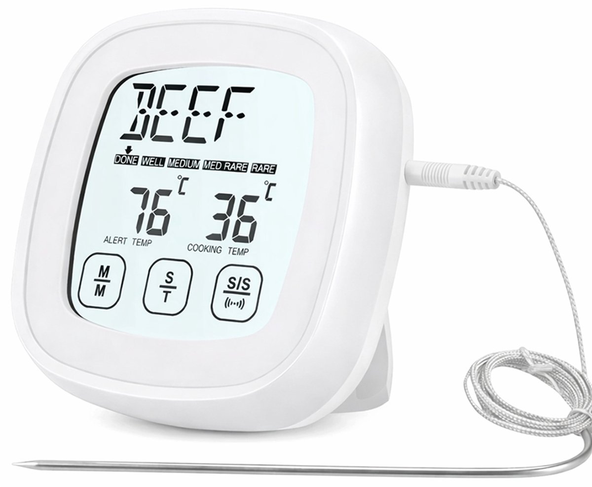 Digitale keukenthermometer met sonde - LCD-touchscreen