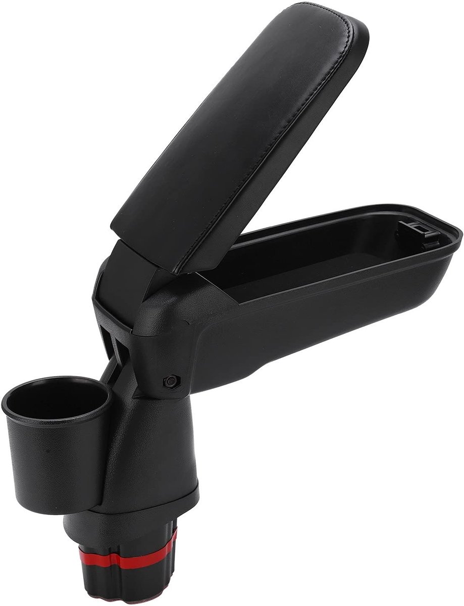 ZEYNOMAX- Armsteunbox - Brede/Diepe Opbergruimte - Kwaliteitsleer/ABS-materiaal - Perfecte Pasvorm - Slim Ruimtegebruik - Geschikt voor Smart Fortwo/Forfour 453 15-19 - Opbergbox