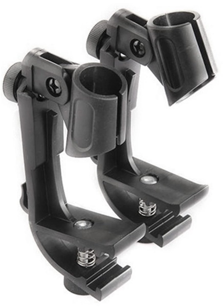 Dailygoods- Drummicrofoonclip - Flexibele Microfoonhouder - 2-delige Klem - Geschikt voor Microfoons 18-28 mm - Duurzaam Kunststof/Metaal - Verbeterde Geluidsopname